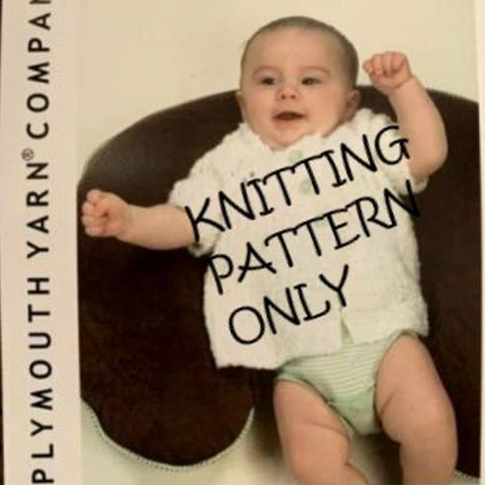 New Plymouth Yarn Co 2030 Dreamland Fancy Baby Jacket Sweater Knitting Pattern